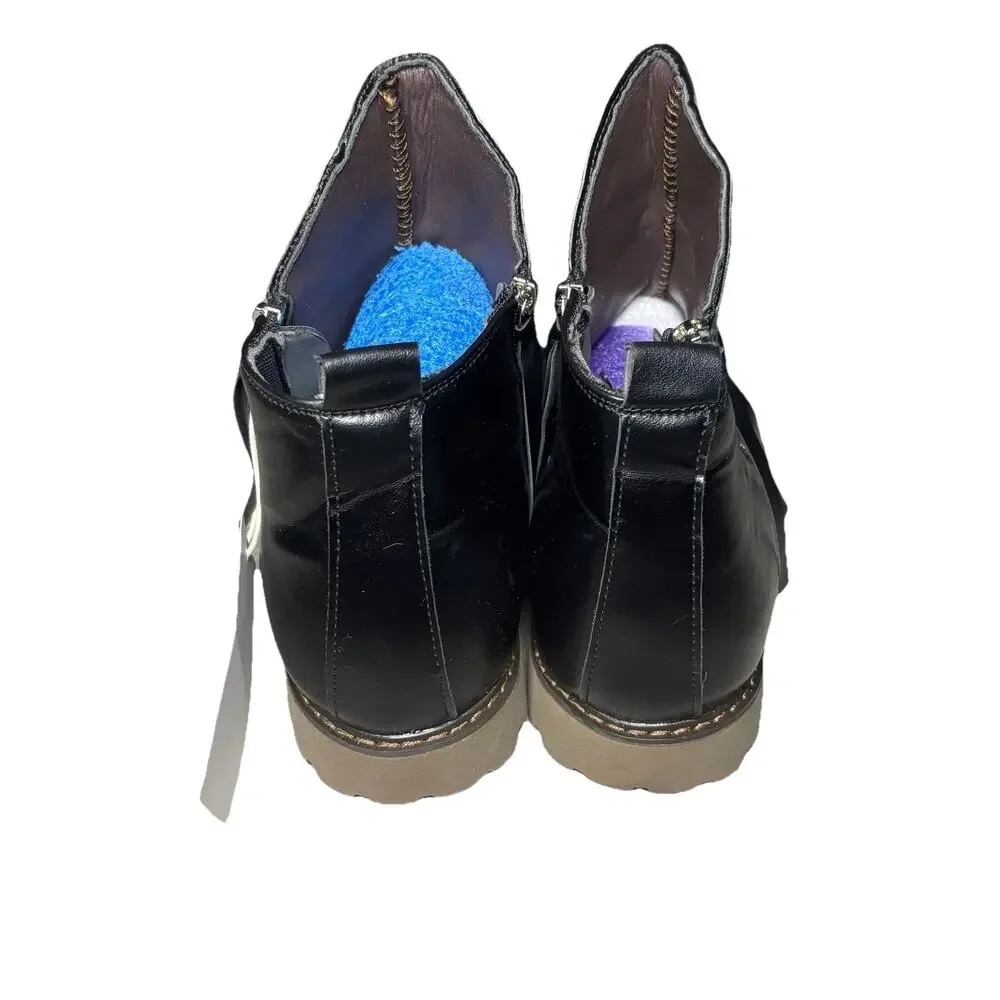 Tanner’s Black Leather Ankle Boots Side Zip Men’s Size 14 / EU 48 New Condition